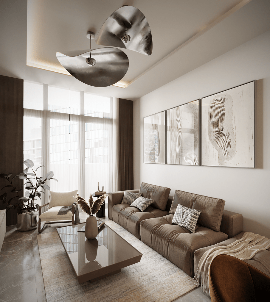 Featured image of the black sea apartment showing living room